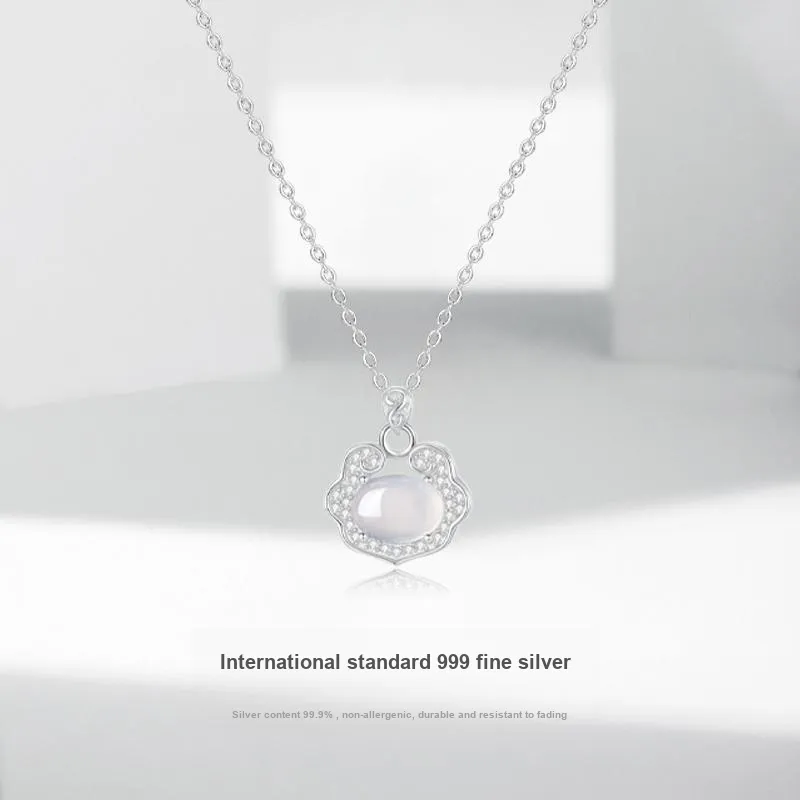 JUICY GRAPE Chalcedony Jade Necklaces Women's-3
