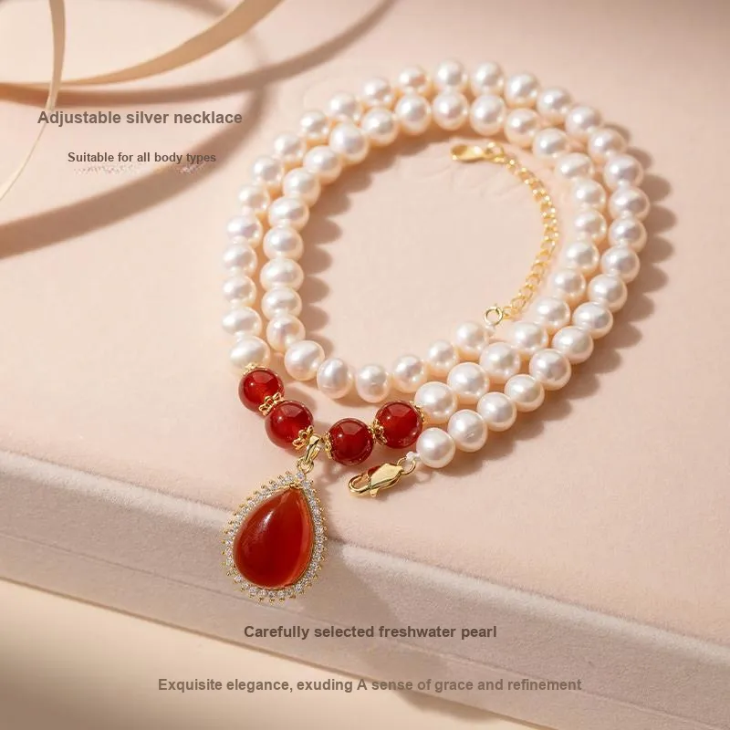 QLADY Pearl Necklaces Women's-1