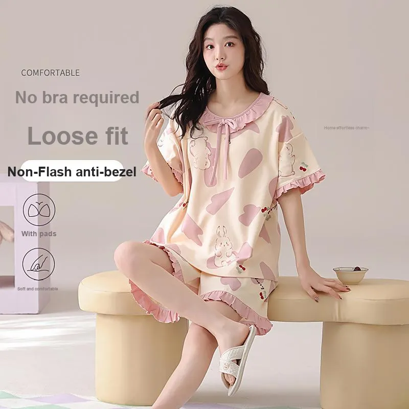 Pretty Lady Pajama Set Women's Pink-3
