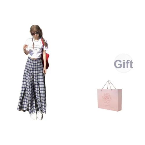 ZAZN Повседневный Длинный Юбка Женские Синий