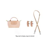 Dusty Pink Silver-Tone Buckle 95-124cm Leather Strap+[No Perforated]Set