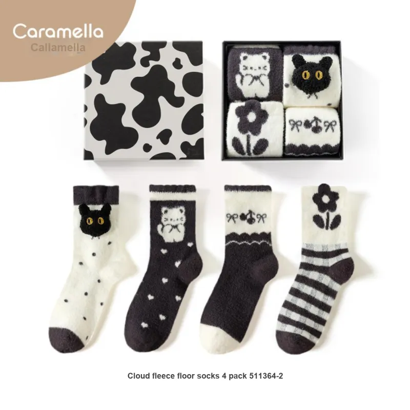 Caramella Mid-Calf Socks Women's Box 4-Pack-7