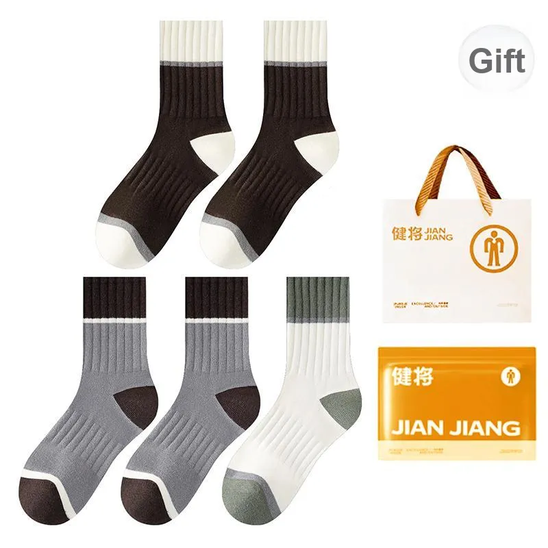 Master Mid Calf Socks Men's Shopping Bag 5 Pack-15