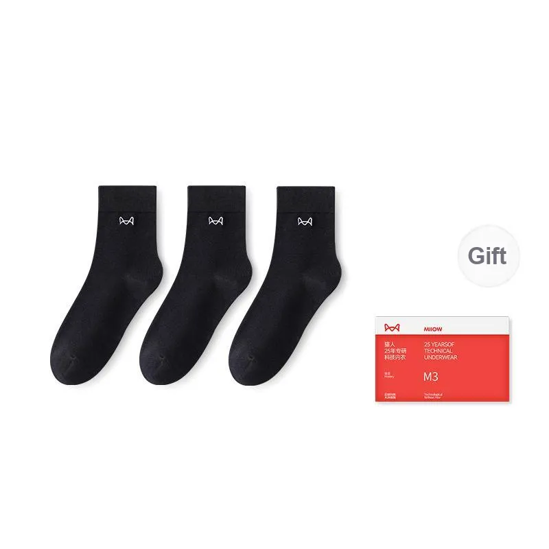 MIIOW Mid Calf Socks Men's Shopping Bag 3 Pack-8