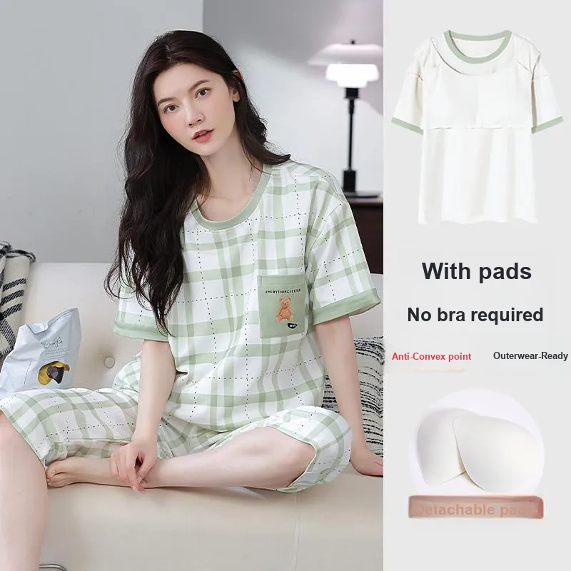 FENTENGCARE Pajama Set Women's Green-2