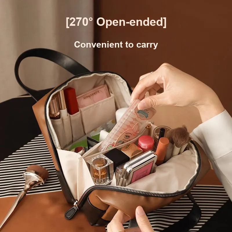 PISSA Large Capacity Partition Makeup Storage Bag Portable-5