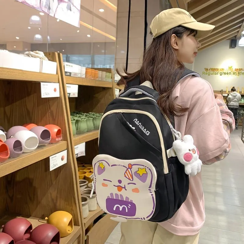 PINK·LAND Nylon Backpack Women's Multicolor-2