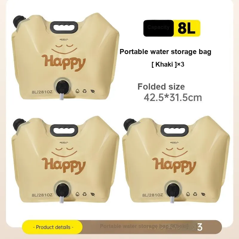 Primitive Outdoor Water Equipment Leather Water Bag/Water Bladder 8L Camping, Hiking, And Picnic Gear PE-13