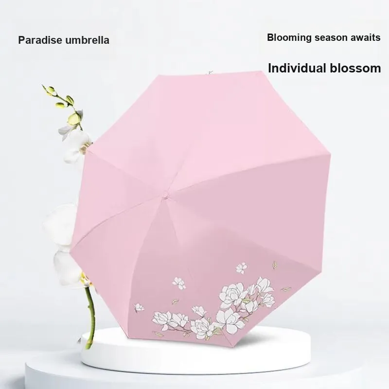 Heavenly Umbrella Ultraviolet Sun And Rain Dual Use Folding Portable Sun Umbrella Unisex 2333833E Elegant Orchid-4