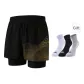 Black Gold Shorts (Comes with Mixed Color Socks 3 Pack)