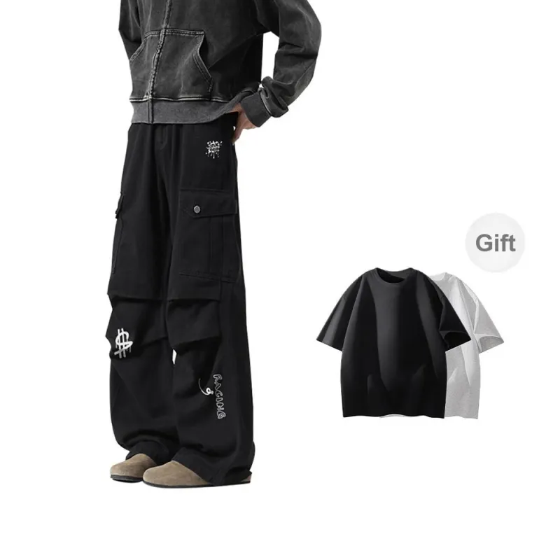 Qnxeey Casual Pants Unisex-18