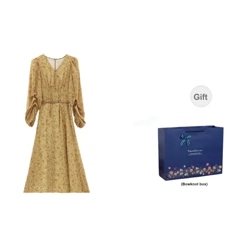 ONNFB Длинное платье с длинными рукавами женское многоцветное