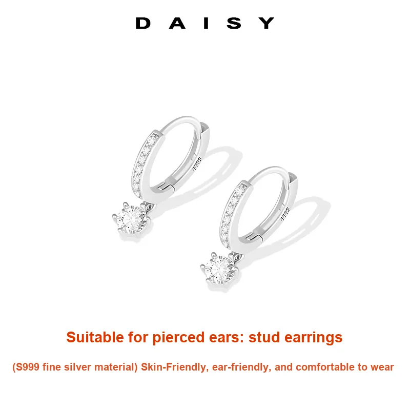 Daisy Dream Full Sterling Silver Earrings Women's-2