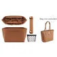 [Medium Size Set of 3]Brown Liner+Stress Relief Shoulder Strap Pad+Storage Bag