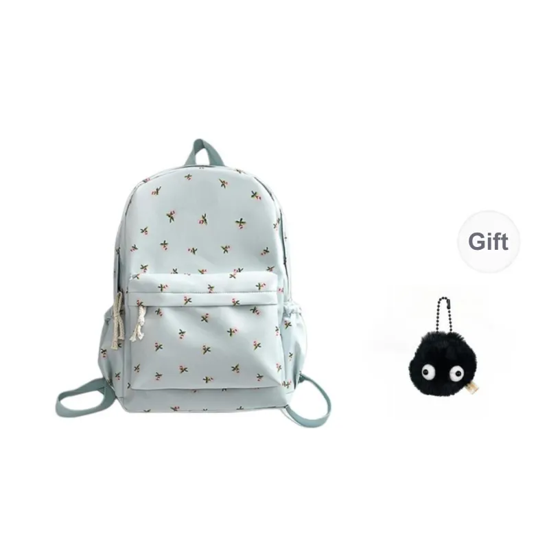 URBAN FOREST Nylon Backpack Unisex Ecru/Black/Pink/Sky Blue-18