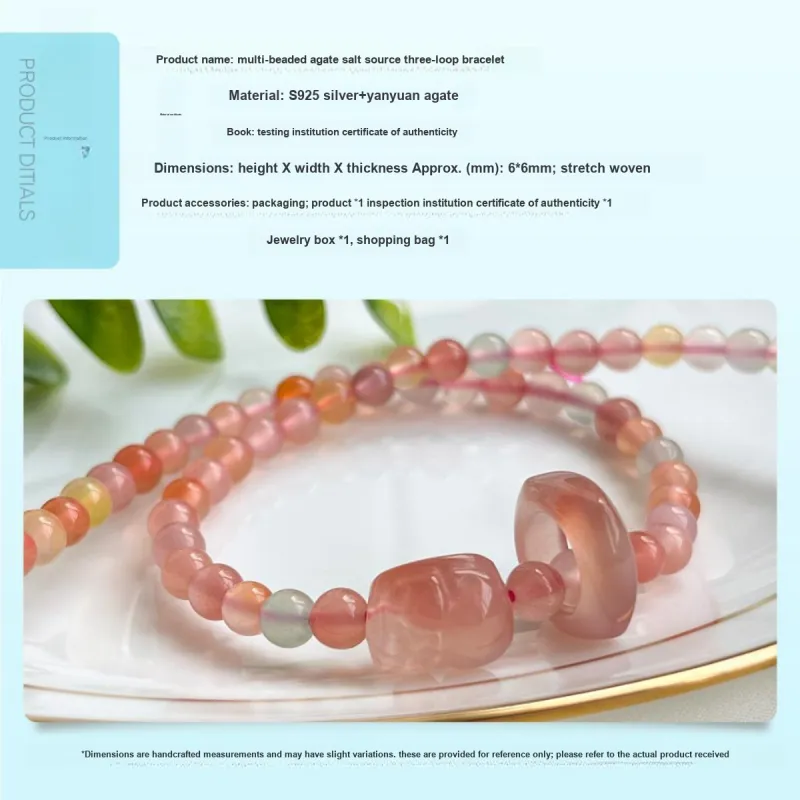 Oriental Jade Agate Bracelets Women's-2