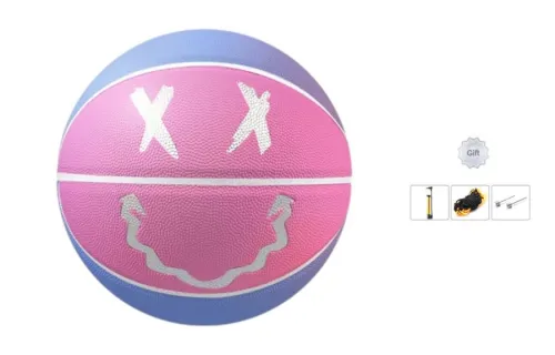 XINSE PU Basketball Pink Purple Size 6 7 Size Training Unisex