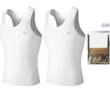 100% cotton 2 Pack (White+White) Sweat-Absorbing and Breathable/2 Pcs, More Economical for Frequent Washing!