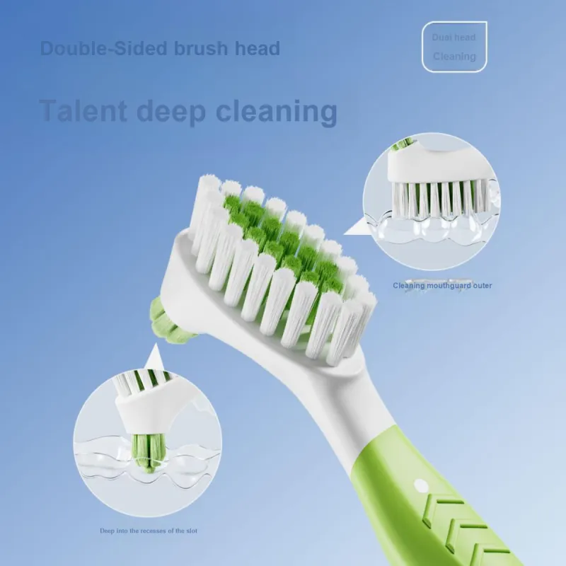YOUNGELF Multifunction Cleaning Brush Invisible Mouthguard Double Sided Denture Brush 1 Pack-2