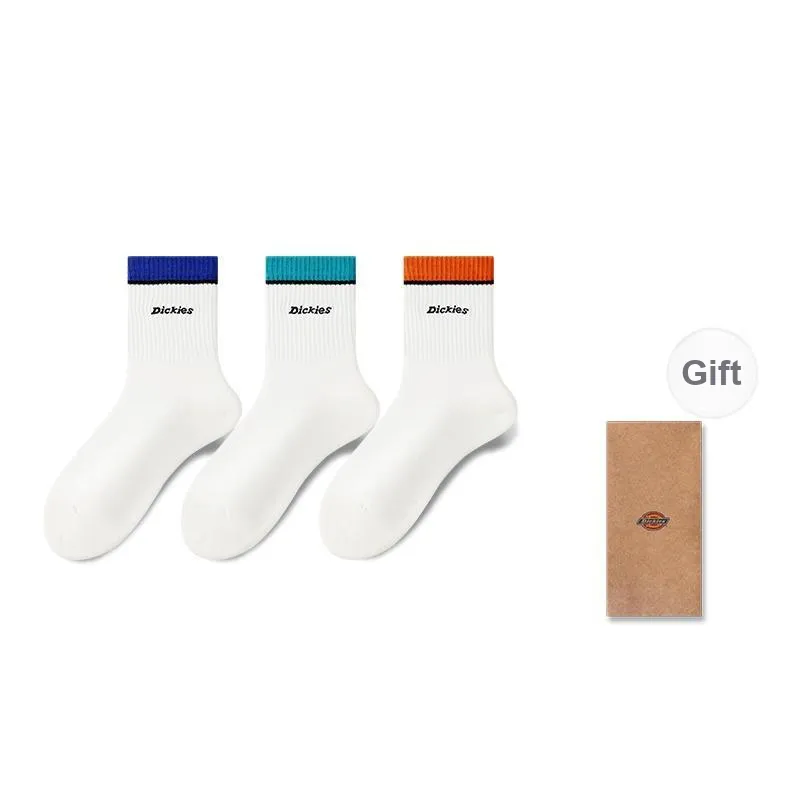 Dickies Fashion Trend White Crew Socks Unisex-6