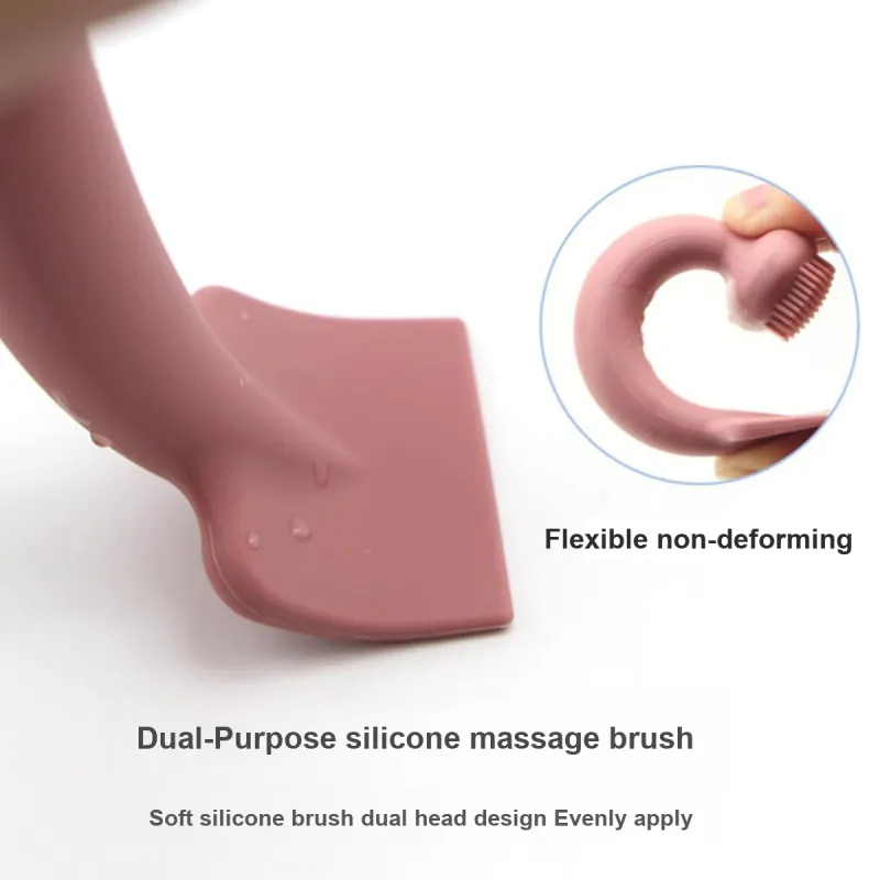 LMLTOP Clay Mask Application Cleaning Massage Facial Cleansing Brushes Dual Head Mask Brush-4