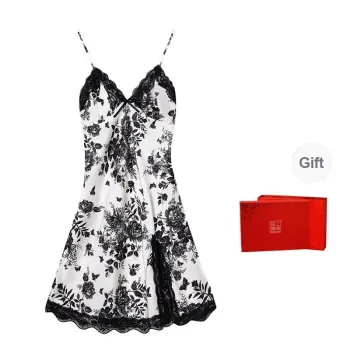 Shanghai Story Nightgown Women's Gift Box Set Black Floral