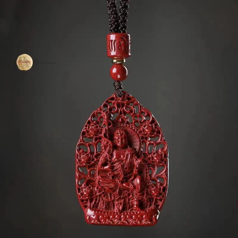 Lingxiang Yurun Cinnabar Necklaces Unisex-33