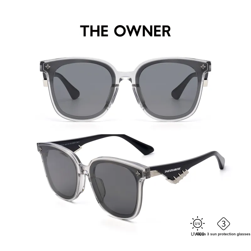 THE OWNER Plate Frame Square Sunglasses Unisex-4