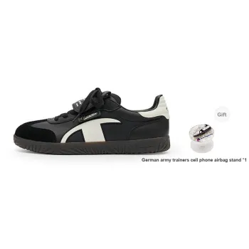 Champion Champ T Trainer T Shaped German Army Trainers Low Top Skateboard Shoes Men's Black