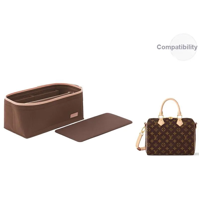 Luxury Care Artisan Workshop Felt With Accessory Bag Strap Women's Brown/Red/Beige