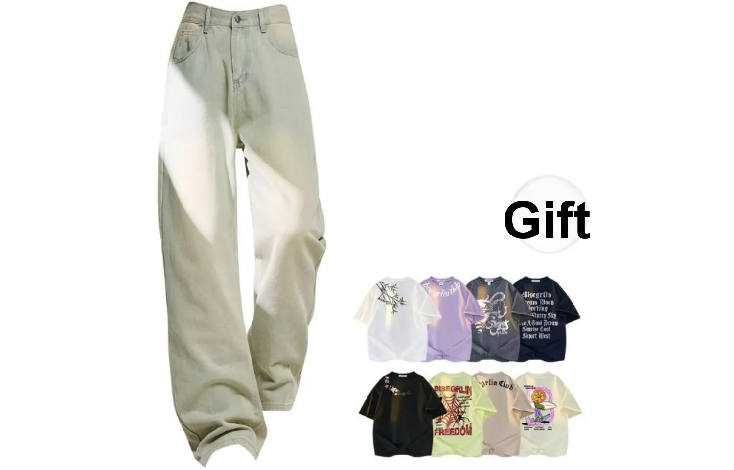BISEGRLIN Jeans Unisex
