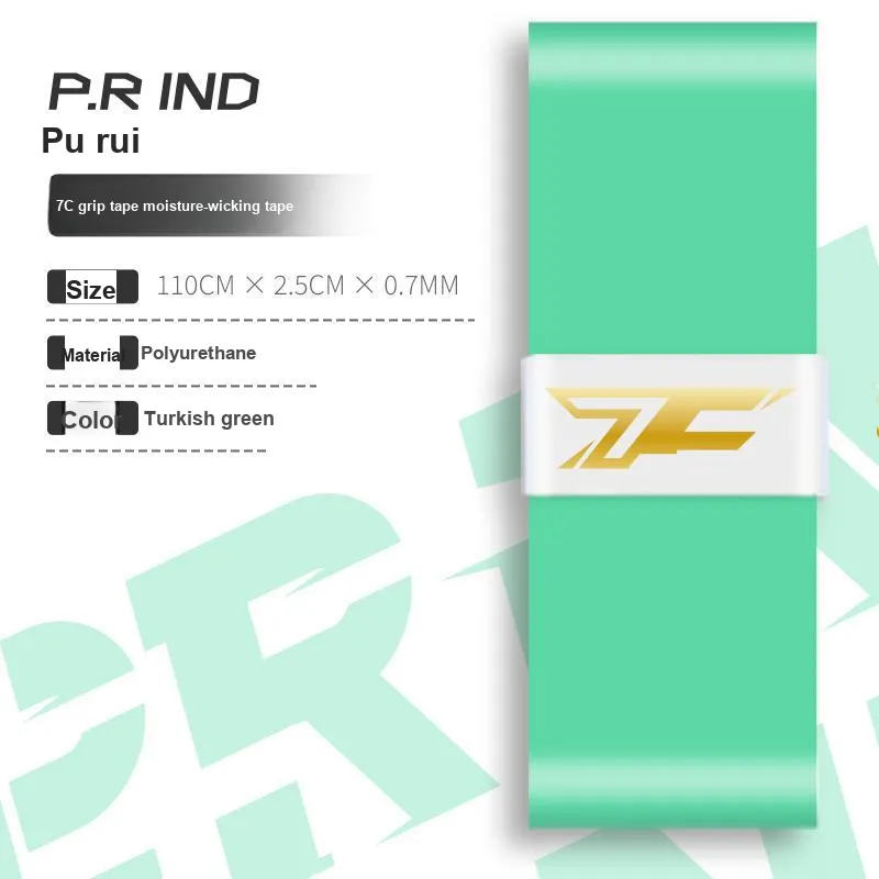 P.R IND Badminton Grip Tape Turkey Green Polyurethane Thin 12 Motoir-1