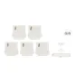 5D White Chain+White Handle+White Jacquard+White Handle+V-Shape Jacquard