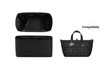 Lan Bao Fan DuPont Paper Liner Bag Small Medium Size Interior Pocket Women's Black