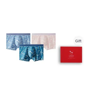 RED DRAGONFLY Cotton Panties Men's 3 Pack Gift Box Set