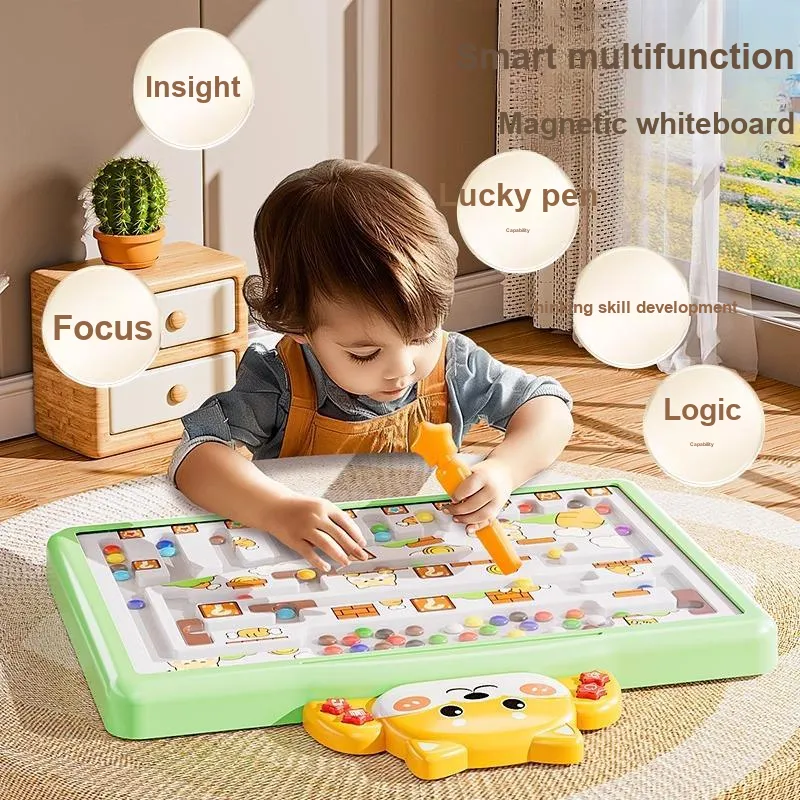 BEIBEIJIA Магнитная Доска для Рисования Магнитный Ручка Roll-On Тренировки Мышления Образовательная Игрушка Лабиринты