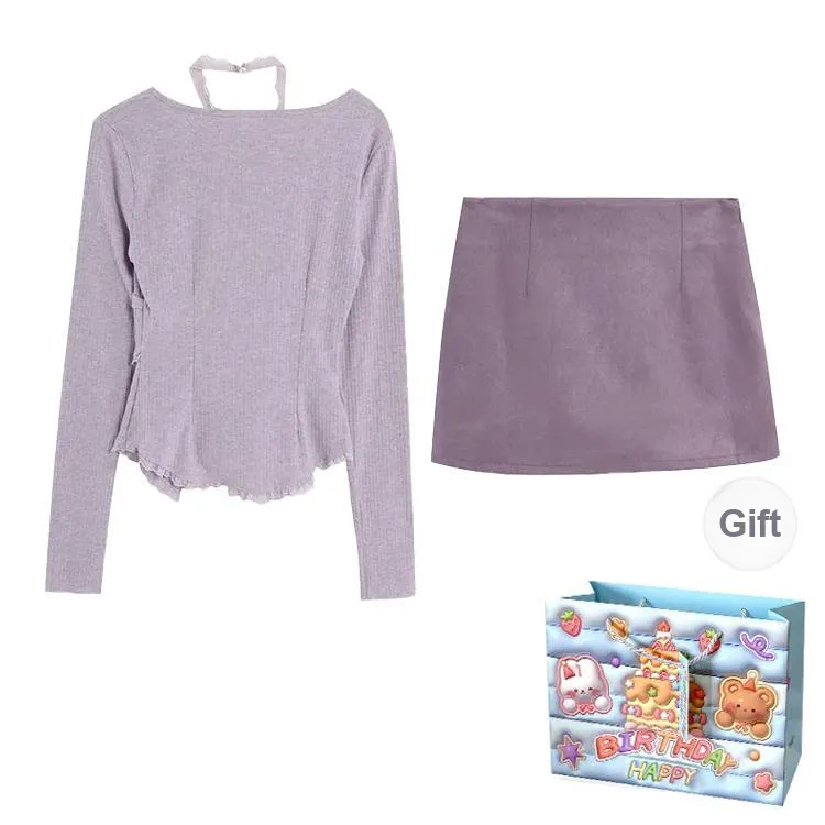 REMOULD Skirt Set Women's Purple-1
