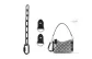 Side Trunk Black Gunmetal Extender Chain 23cm+Abrasion-Resistant Buckle 1 Pair