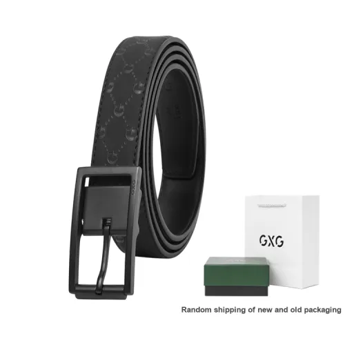 GXG Leather Belts Men Black