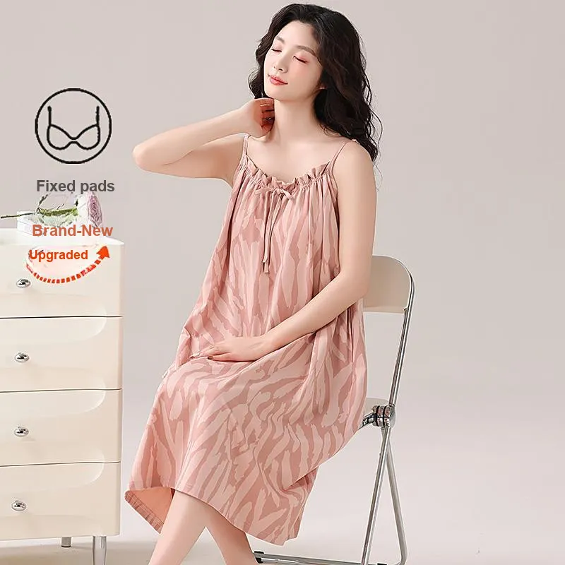 Lan Miao Nightgown Women's Peach-2