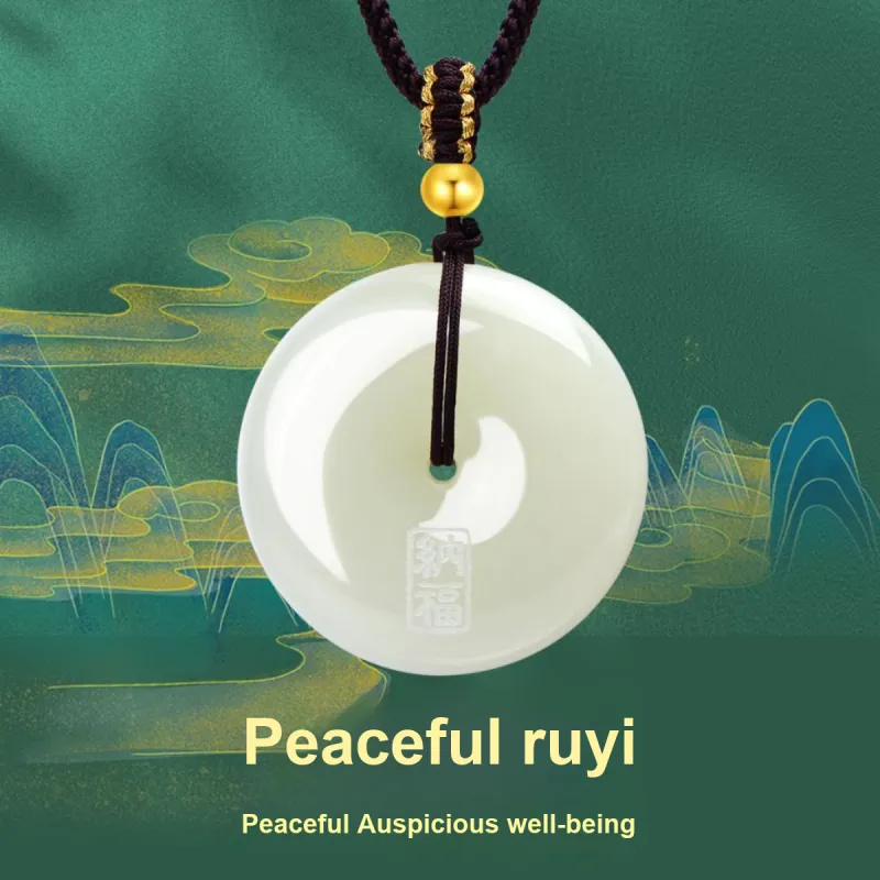 LAOMIAO Hetian Jade Pendants Pale Greenish White Jade Women's-1