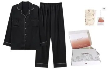 WANANNI Pajama Set Men's Shopping Bag/Box Black