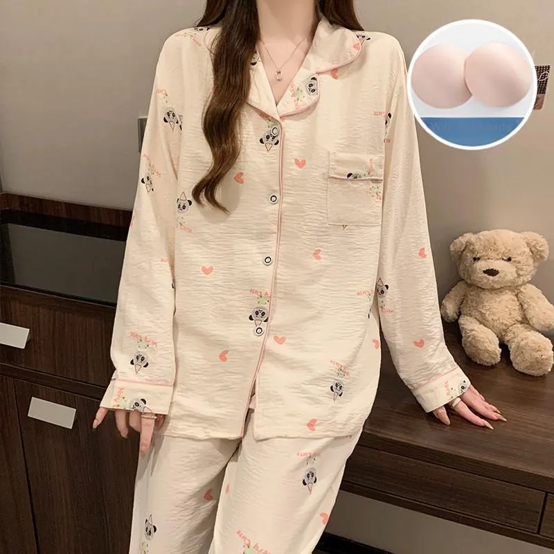 Maultiay Pajama Set Women's Apricot-1