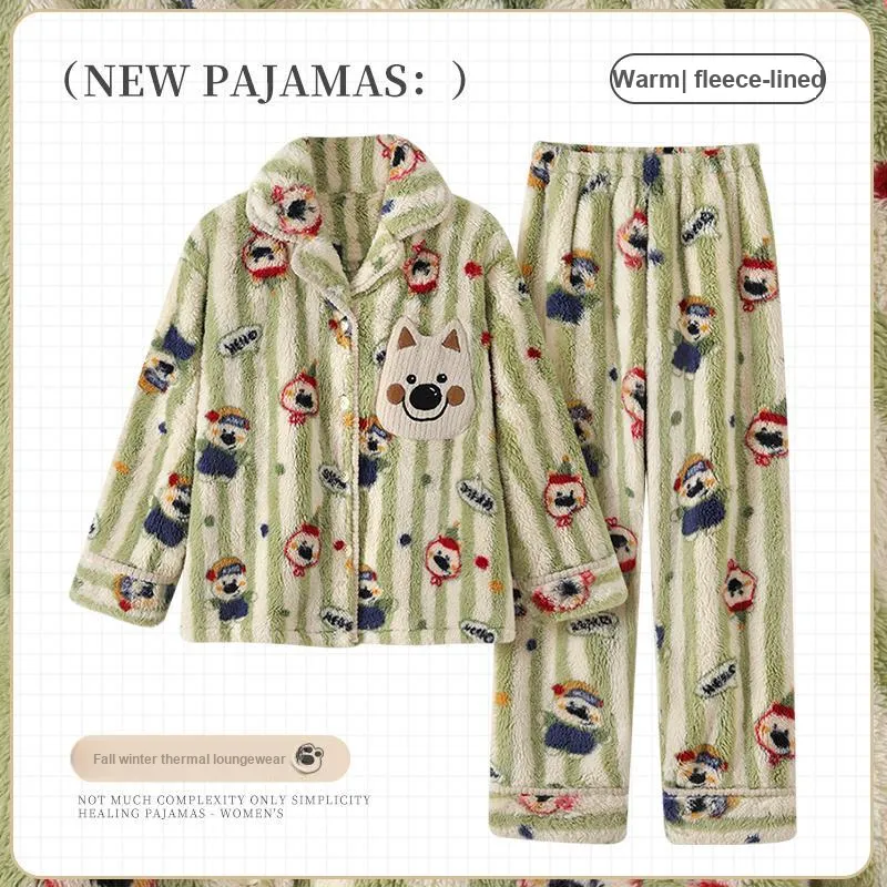 Maultiay Pajama Set Women's Green-1
