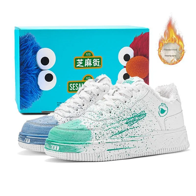 SESAME STREET Thermal Slip Resistant, Abrasion Resistant, Balance Height Increasing Low Top Skateboard Shoes Unisex-79