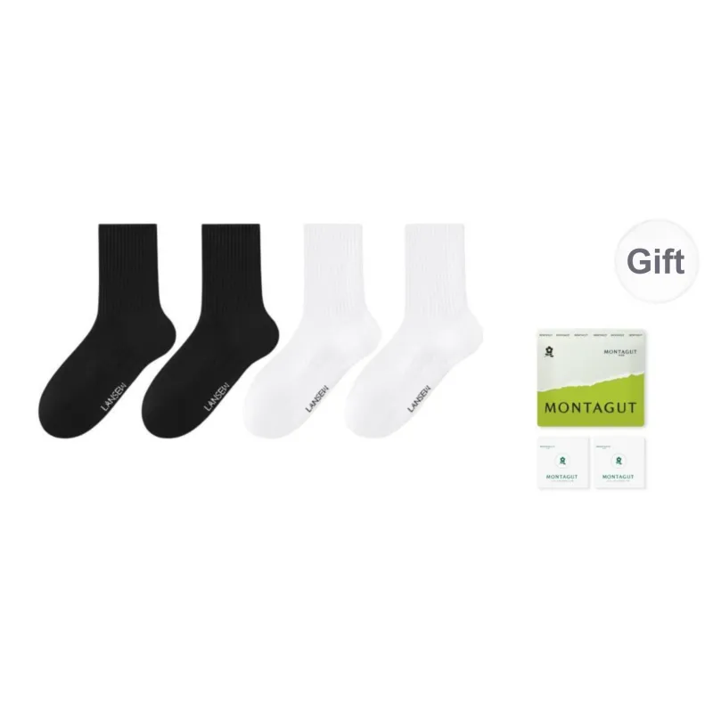 Montagut Mid Calf Socks Unisex 4 Pack-13