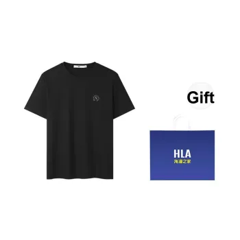 HLA Short Sleeved T Shirts Men's Black 09