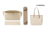 City33 Beige Brown Silver Buckle Shoulder Pads+Beige Liner+Beige Base Plate