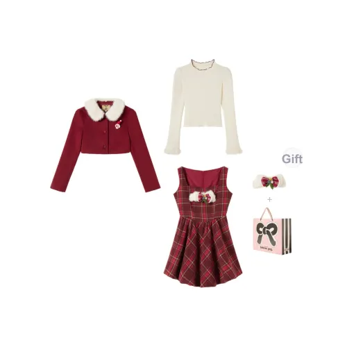 FABRIC PIG Пальто + Внутренний слой + Короткая юбка Женские Комплекты с юбкой