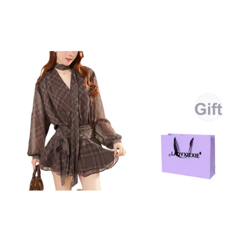 LADYXIEXIE Длинное платье с длинными рукавами женское